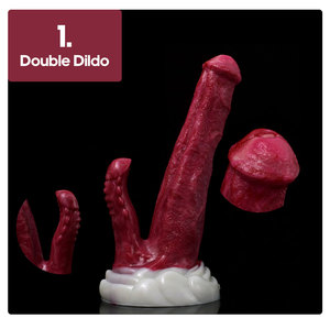 Consolador de doble cabeza de NNSX-5024 para mujer y hombre, pene realista y grueso, <span class=keywords><strong>Vagina</strong></span> de inserción de silicona, novedad de 2022 - Product Image 3