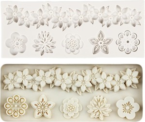 Moldes de Silicona con Encaje Floral para Fondant, Molde de Relieve de Espirales y Ondas, Decoración de Pasteles, Adorno para Cupcakes, Chocolate, Arcilla Polimérica, Pasta de Goma - Product Image 2