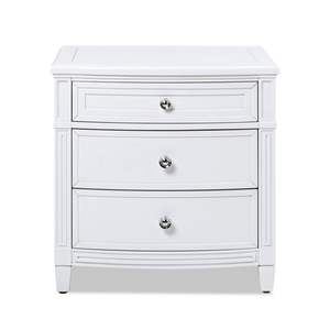 DB Dauphin 3-<b>Drawer</b> Accent End Table Grey Cashmere Wood Stylish <b>Storage</b> <b>Drawers</b> - Product Image 4