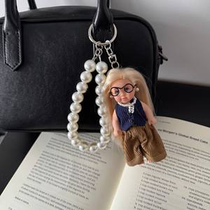 Porte-clés poupée miniature mignonne, pendentif de poupée à habiller tendance, accessoire de sac adorable, cadeau ludique pour enfants et filles - Product Image 2