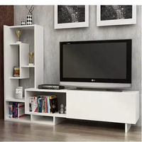 Meuble TV moderne, simple et pratique, pour la maison, blanc, étagère avec étagères pouvant être montée sur le meuble TV mural