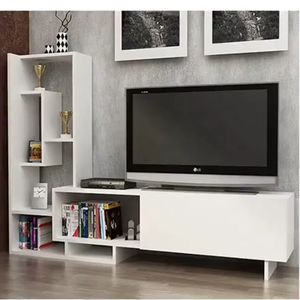 Home White moderno semplice pratico porta <span class=keywords><strong>TV</strong></span> uno scaffale con scaffali che possono essere montati sul supporto <span class=keywords><strong>TV</strong></span> A parete - Product Image 4