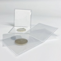Pochette de protection universelle pour pièces de monnaie PET 2,5x2,5 pouces, pour pièces de monnaie classées NGC PCGS, matériaux recyclés écologiques, sans acide, en promotion