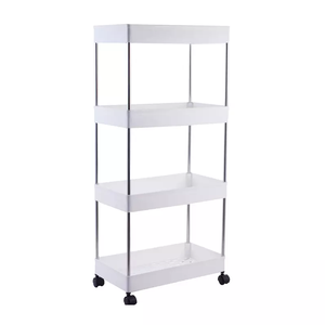 High quality plastic storage shelf Cabinet Rack Organizer for Kitchen Bathroom plastic rack