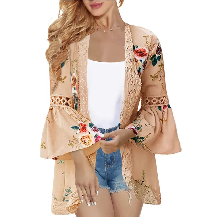 korean floral elegant women's blouses tops shirt new style long sleeve chiffon tops and blouses