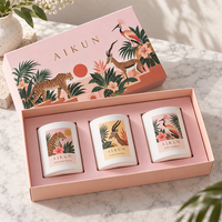 AIKUN - Fabrication sur mesure OEM, expédition directe d'usine, contrôle qualité strict, ensemble de bougies parfumées exquises pour les cadeaux de mariage