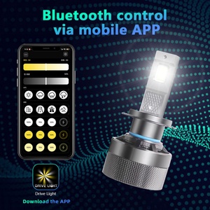 SANVI New Fashion LED Headlights Bulbs White and Yellow Color 30000LM 6000K-3000K H11/H7/9005/9006 with App Control - Product Image 2