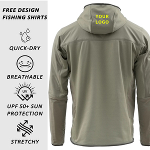 Tùy chỉnh Mens không thấm nước Áo gió tái chế polyester áo khoác ngoài trời Đi Bộ Đường Dài siêu nhẹ 1/2 ZIP Áo Thun trùm đầu - Product Image 2