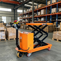 Chariot élévateur à ciseaux électrique hydraulique 500 kg, hauteur 200 cm, plateforme mobile de levage de marchandises pour entrepôt, capacité 1100 lbs