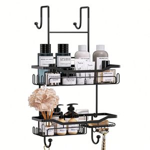 Over the Door Hanging <b>Bathroom</b> Shower Caddy Cabinet Organizer Black 2 Packs <b>Bathroom</b> <b>Corner</b> Shower Shelf Caddy - Product Image 1