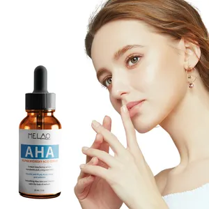 Penjualan Laris Serum Asam Hidroksi Alfa Alami Label Pribadi Berubah Kusam Pelembab Pemutih & Pengencang Kulit Mengelupas Perawatan Wajah