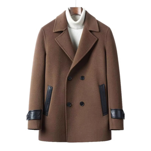 Collezione Autunno-Inverno: Cappotto da <span class=keywords><strong>Uomo</strong></span> in 100% Lana, <span class=keywords><strong>Doppiopetto</strong></span>, Doppio Strato, Spesso e Caldo - Product Image 2