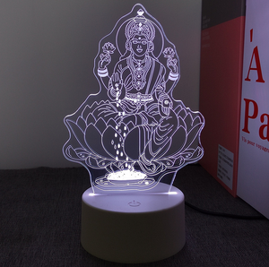 Décorations lumineuses Diwali pour la maison, dieux hindous Vishnu, Shiva et Brahma, articles cadeaux Laksmi, vente en gros pour l'Inde, coffret cadeau original - Product Image 1