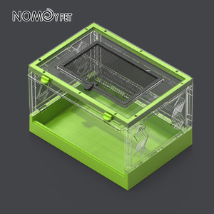 Réservoir pliable en plastique pour crabes ermites, tortues semi-aquatiques, cylindre épaissi avec couvercle coulissant détachable et porte coulissante NX-43 - Product Image 3
