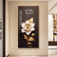 Peinture LED Art Déco avec horloge à écran LCD pour décoration de salon – Peinture décorative avancée