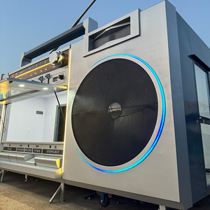 Popular Camping Site Night Market <span class=keywords><strong>Radio</strong></span> Shape Food Truck Remolque de cocina completo para helado Candy Snack Cart - Product Image 6