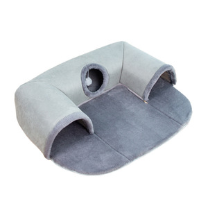 Lit pour chat en forme de tunnel en U, gris, doux et chaud, pour jouer et dormir, utilisation multi-chats, lit pour animaux de compagnie pour toutes les saisons - Product Image 5