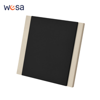 Interruptores y Enchufes de Pared WESA Ultrafinos con Botón Pulsador EU 1/2/3 Vías, Enchufe de Alimentación de 1 Vía, Combinación Libre, Diseño Moderno de Lujo