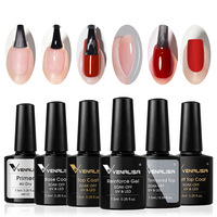 Kit Vernis à Ongles Gel Venalisa 6 Pièces/Lot UV/LED Soak Off, Kit de Vernis à Ongles Pour Salon et Débutant, 7.5ml, Prix Usine, Gel UV en Gros