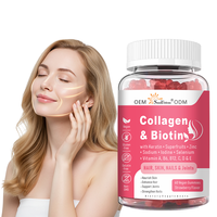 Soutien OEM/ODM : Collagène et biotine avec kératine, zinc et vitamines – 60 gommes pour la peau, les cheveux, les ongles et le soutien des articulations