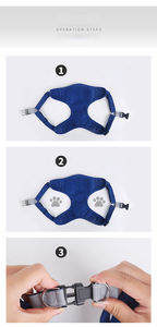 Produsen Grosir Kain Suede Reflektif Tali Kekang Anjing Murah dengan Satu Set Tali - Product Image 4