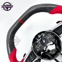 Volant personnalisé en Alcantara noir brillant et fibre de carbone pour Mazda MX5 2016-2025