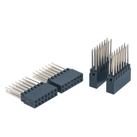 Connecteur femelle droit à double rangée personnalisable de 2.54mm connecteur de prise personnalisé à en-tête de broche 2-40P