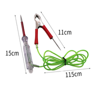 Testeur de circuit électrique automobile DC, testeur de circuit automobile avec voyant LED, testeur de fusibles avec pince crocodile et sondes