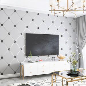 <span class=keywords><strong>Papier</strong></span> Peint 3D Géométrique Moderne Intissé Rouleaux pour Décoration d'Intérieur, Vente en Gros - Product Image 4