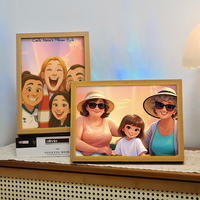 Peinture Lumineuse Anime Créative Artisanat en Bois Affiche Luminescente pour la Décoration de Chambre