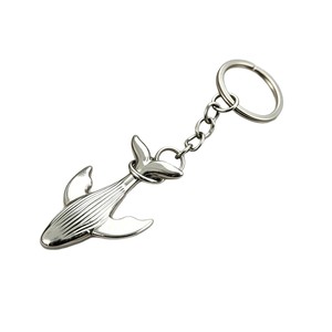 Llavero de Cola de Ballena Plateado con Detalle <span class=keywords><strong>en</strong></span> Relieve, Colgante de Animal Marino, Anillo de Metal Pulido para Llaves de Coche o Mochila - Product Image 6