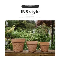 Pasokan Pabrik Plastik PP Warna Dapat Disesuaikan  Tampilan Keramik  Pot Seri Perilla Desain Minimalis untuk Bunga Laris Manis