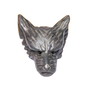 Personalizado naturales tallados de <span class=keywords><strong>pirita</strong></span> 30*42mm Lobo cabeza colgante de piedras preciosas colgante Animal antojos para regalo - Product Image 2