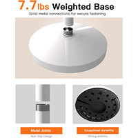 Lampe sur pied LED 36W avec bras flexible, lampe circulaire bicolore, base robuste, alimentation USB, luminaire de salle de bain réglable DIY