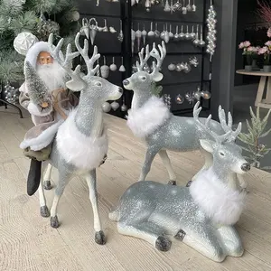 Qualidade premium china fornecedor natal cervos em pé rena para decorações da tabela superior