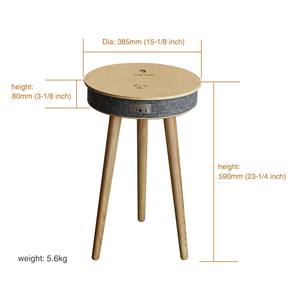 Mobilier intelligent HOMEMORE table basse en <span class=keywords><strong>bois</strong></span> pour lit haut-parleur <span class=keywords><strong>hifi</strong></span> chargeur de table sans fil avec port usb - Product Image 3