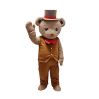 Costume de mascotte d'ours en peluche animal de dessin animé drôle adulte Costumes de cosplay de télévision et de film chauds