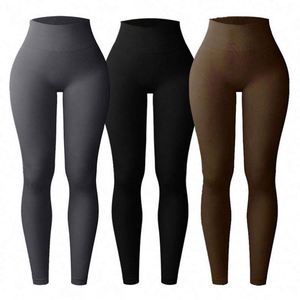 Pantalones de Yoga de Cintura Alta para Mujer, Ajustados, Sin Costuras, de Alta Calidad, para Correr y Hacer Ejercicio - Product Image 2