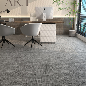 Modern Geometric Carpet Tiles Square Office Floor Covering Non-Slip Backed Commercial Use Low Pile - Product Image 1
