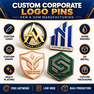 Custom Corporate Logo Hard <b>Enamel</b> <b>Pins</b> Gold Silver Rose Gold Black Nickel Employee Brand <b>Badges</b> OEM ODM Man OEM ODM Manufacturer - Product Image 4