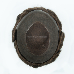 Toupee Aust Nuevo de Alta Calidad con Encaje Completo, Cabello Humano Indio Remy 100% Anudado a Mano, Ondulado Ligero, Línea Frontal Natural Graduada - Product Image 1