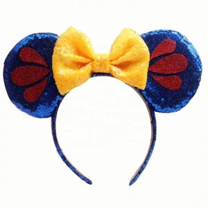 Nouveau paillettes couronne bandeau souris oreilles arc bandeau enfants cheveux accessoires princesse fête tête porter paillettes filles 1pc/opp sac - Product Image 4
