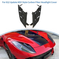 Garnitures de ventilation de phares en fibre de carbone sèche pré-imprégnée style MSY pour Ferrari 812 Superfast GTS