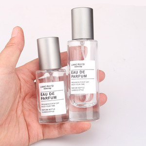 Botella de Perfume Liang Rui Si Eau De Parfum de 20 ml, Botella de Vidrio Transparente con Pulverizador y Tapa Plateada, Envase de Perfume de Estilo Clásico - Product Image 4