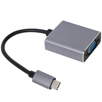 Adaptador VCOM VGA Dongle Macho a Hembra FHD 1080P USB C a VGA, Cable de 15cm, Convertidor para Monitor de Computadora y Proyector