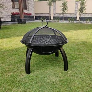 Pozo de fuego de metal de hierro de cuerpo fuerte seguro de usar con orificios de flujo de aire y cuenco ancho, lo mejor para eventos de jardín y hoguera de espacio abierto - Product Image 2