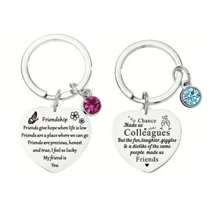 Dernières Vintage En Acier Inoxydable Mignon Étoile Pendentif Cristal Charmes Inspiration Citation Mousqueton Porte-clés pour la Fête Des Mères Cadeau - Product Image 1