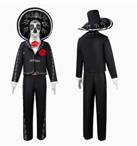 <strong>Smiffys</strong> Day of the Dead Skeleton Costume Kit for Men Adults Includes Jacket Trousers Faux Shirt &amp; Hat Polyester Halloween - Product Image 5