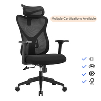 Chaise de bureau ergonomique pivotante en maille tendance avec appui-tête 2D réglable, confortable pour la maison, le bureau et l'atelier, couleurs personnalisables