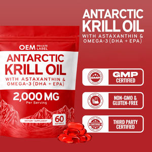 Cápsulas de Aceite de Krill OEM con Astaxantina <span class=keywords><strong>Natural</strong></span>, Omega 3 EPA, <span class=keywords><strong>DHA</strong></span>, Suplemento que Apoya la Salud del Sistema Inmunológico y Cerebral - Product Image 4